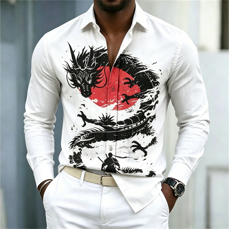 Street For Fashion - 2026 New Men's Shirt White Black