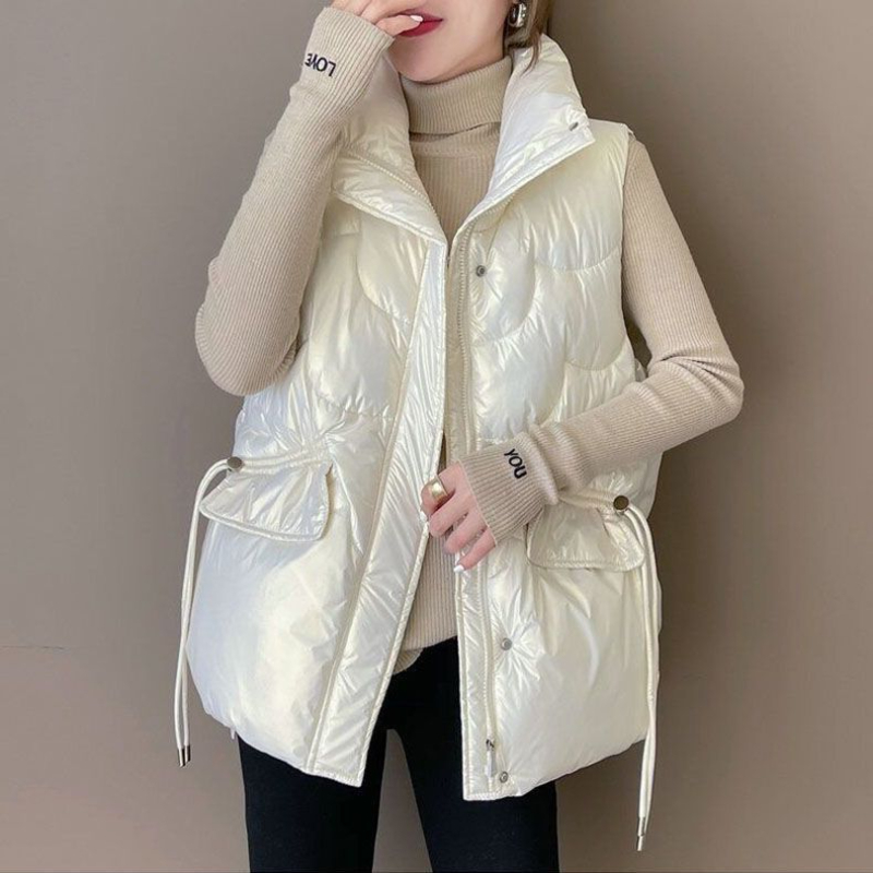 Puffer Vest Padded - 2024 New Down Cotton Waistcoat Womens