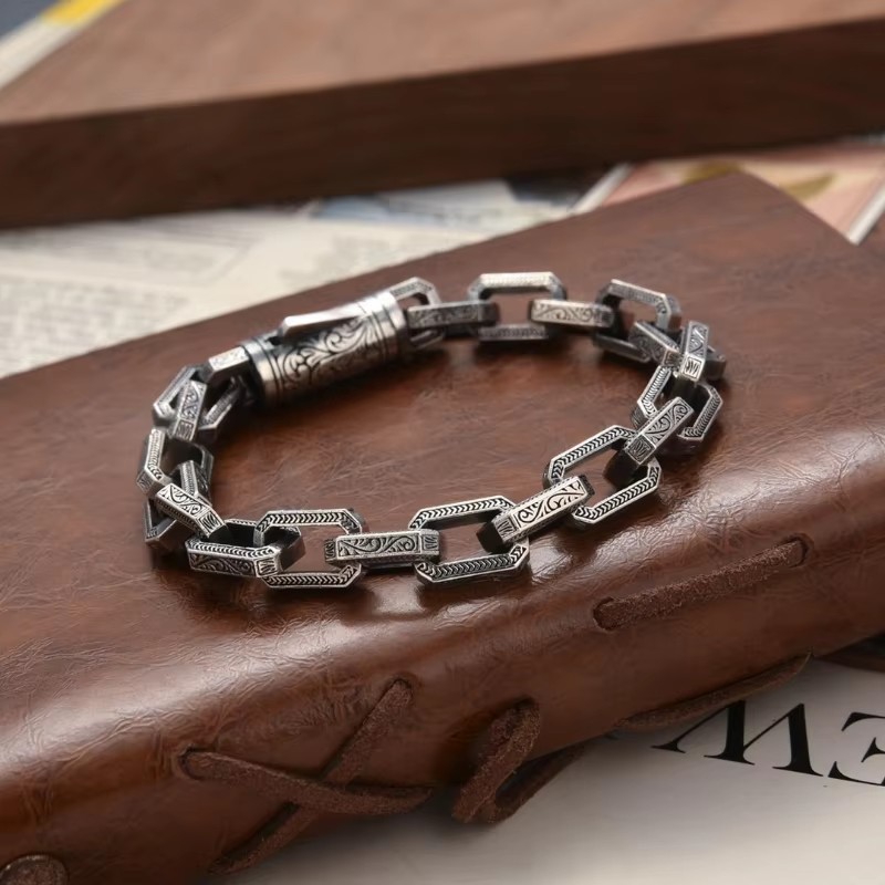 Street Fashion Culture - Viking Ouroboros vintage punk bracelet for
