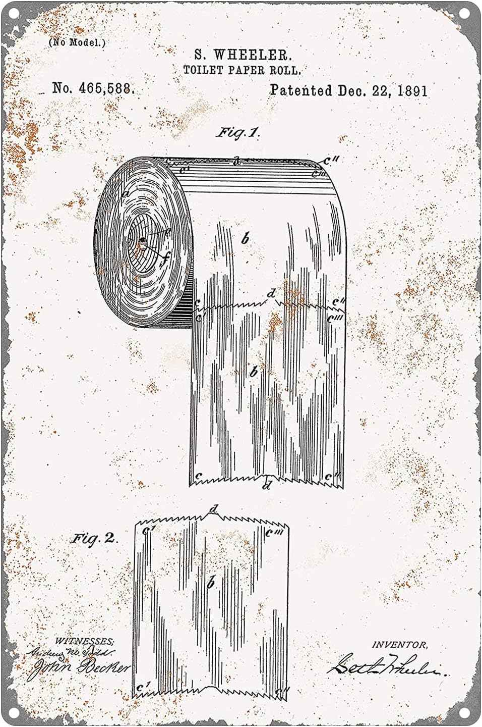 Street Fashion Wallpaper - Vintage Tin Metal Sign Funny Toilet