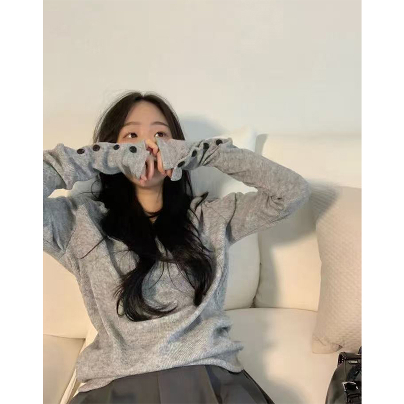 MEXZT Streetwear Gray Sweater  - Street Fashion In Korea recension och pris