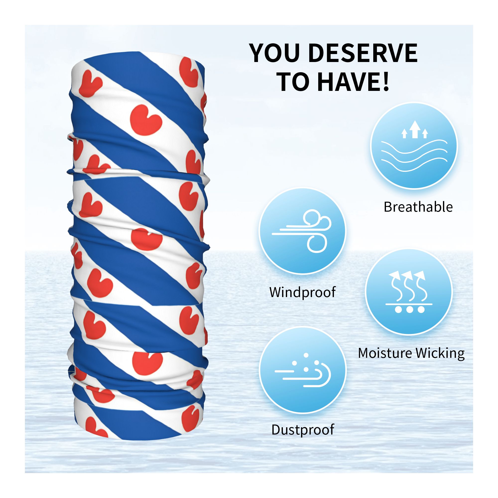 Friesland Flag Bandana  Vintag - Balaclava Face Mask recension och pris