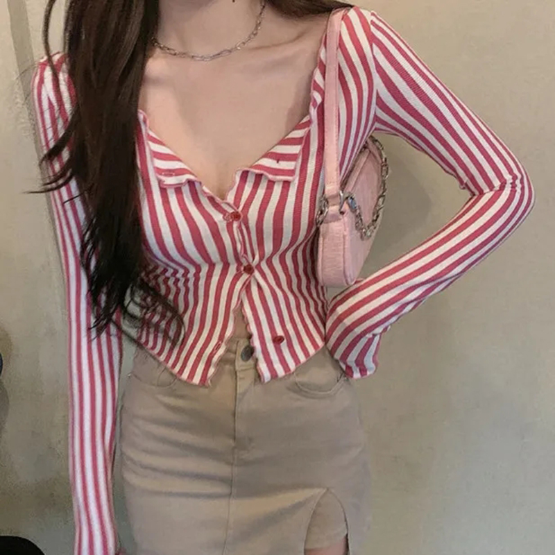MEXZT Vintage Striped Shirts W - Street Fashion In Korea recension och pris
