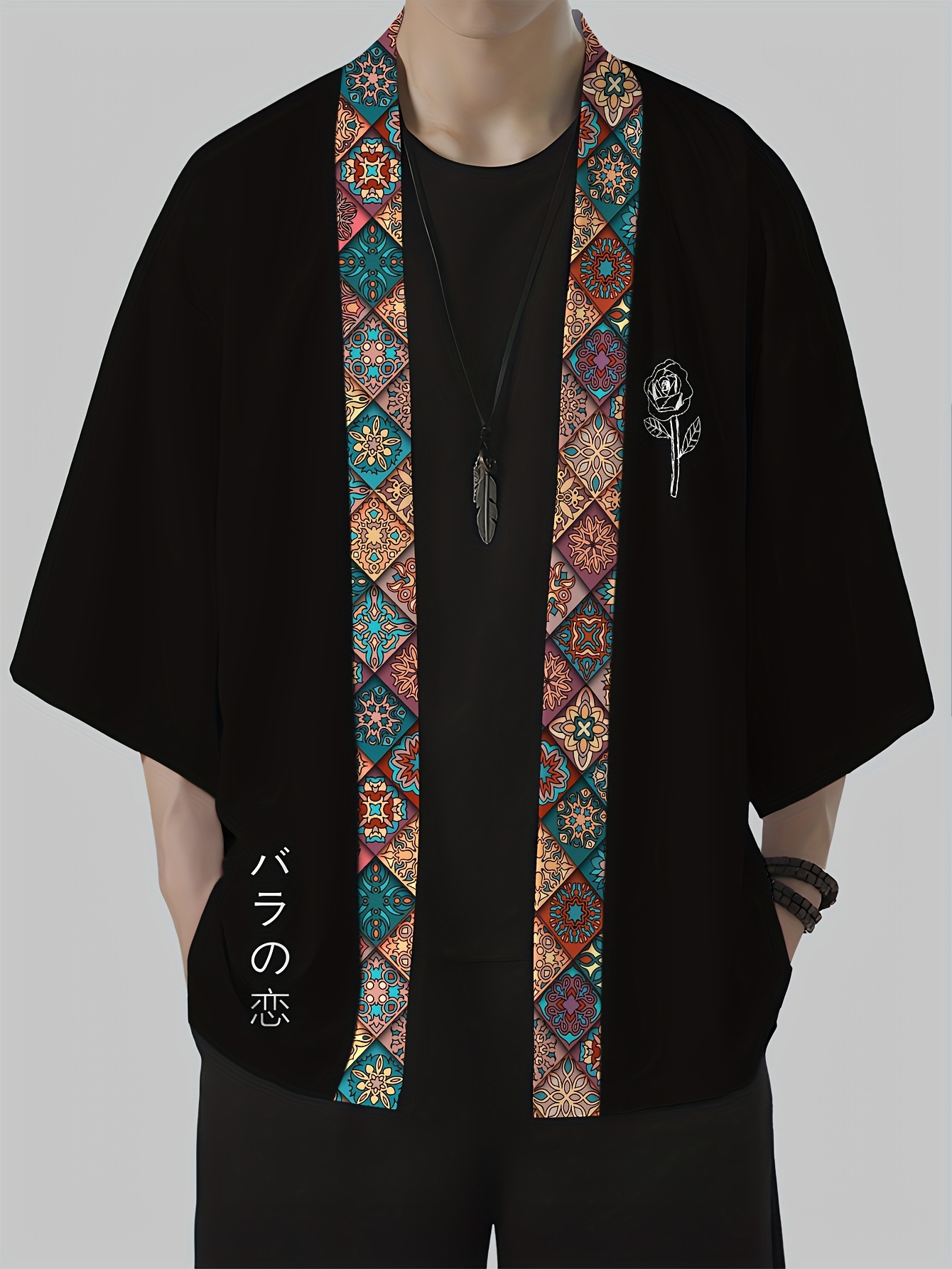 2026 Summer Men's Kimono 3D Pr - Street Fashion Clothing recension och pris