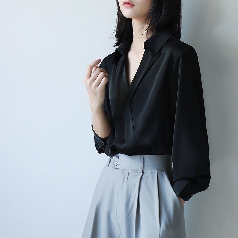 Gidyq Women Black Chiffon Shir - Street Fashion In Korea recension och pris