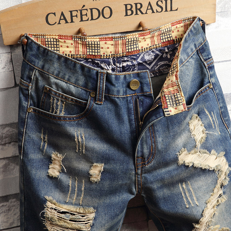 Ripped Hip-hop Denim Shorts Me - Street Fashion Types recension och pris