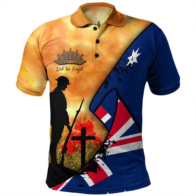 Lest We Forget Anzac Day Polo  - Street Fashion Men 2025 recension och pris