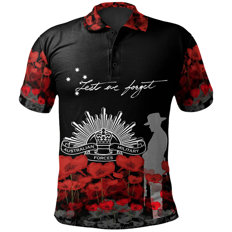 Lest We Forget Anzac Day Polo  - Street Fashion Men 2025 recension och pris