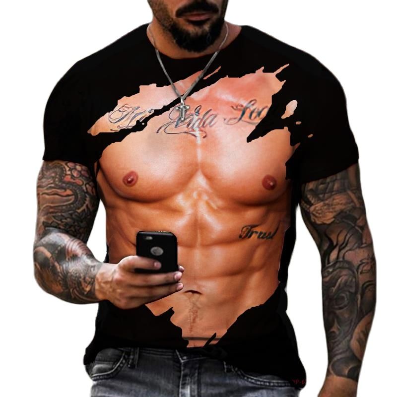 Summer Fashion Men's 3D Printe - Street Fashion For Short Guys recension och pris