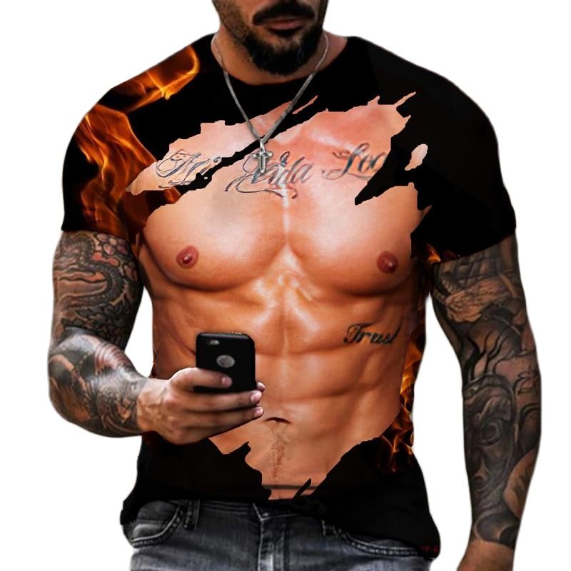 Summer Fashion Men's 3D Printe - Street Fashion For Short Guys recension och pris