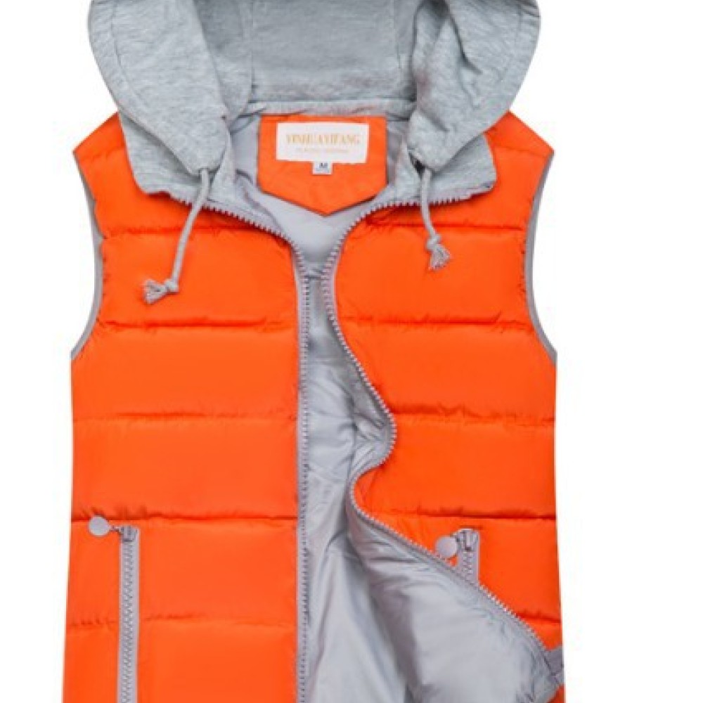 Casual Hooded Padded Vest Wome - Puffer Vest Padded recension och pris