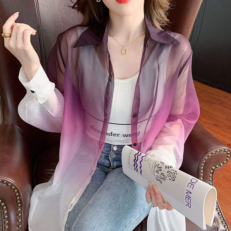 Fashion Gradient Color Chiffon - Street Fashion In Korea recension och pris