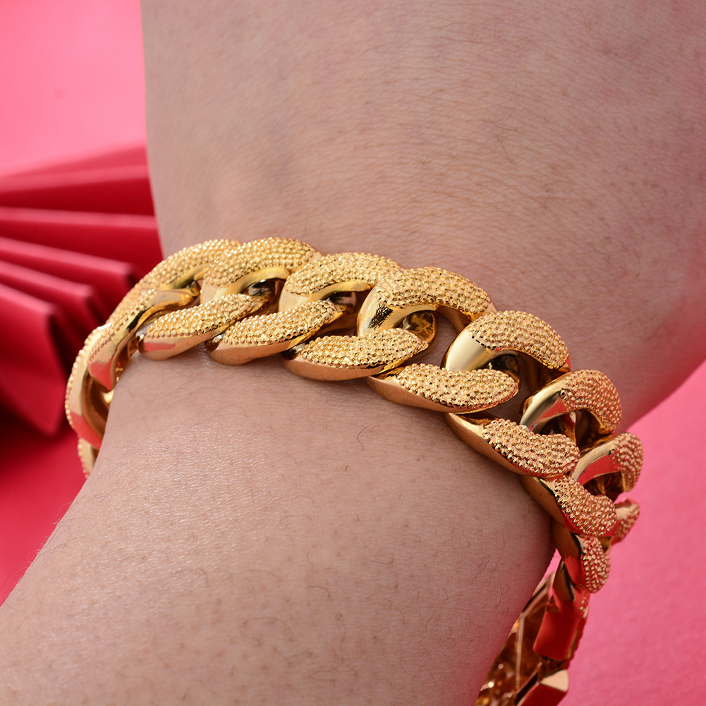 18k Dubai Gold Color  Bracelet - Street Fashion Dubai recension och pris