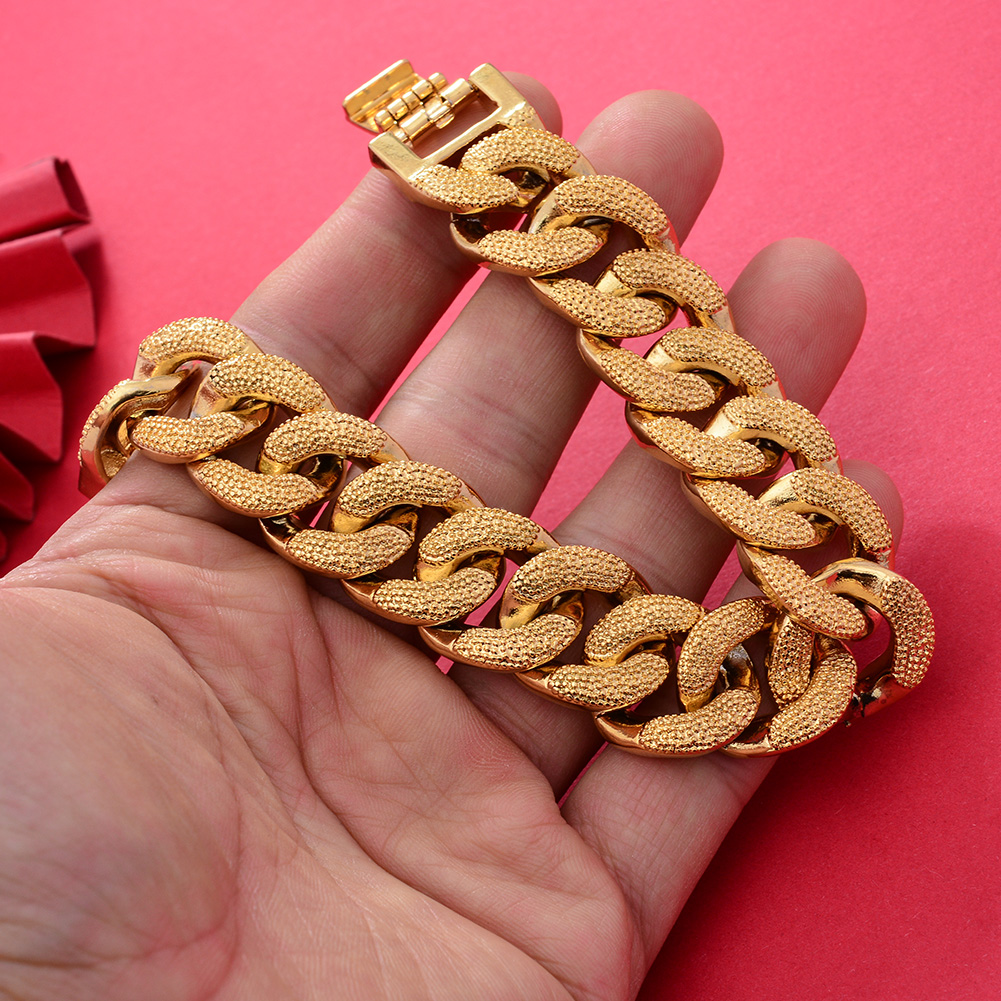 18k Dubai Gold Color  Bracelet - Street Fashion Dubai recension och pris