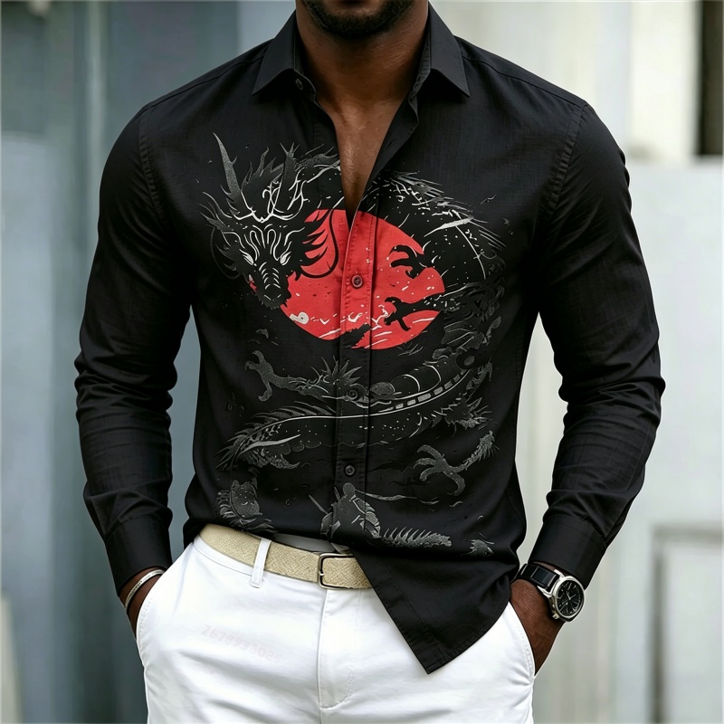 2026 New Men's Shirt White Bla - Street For Fashion recension och pris
