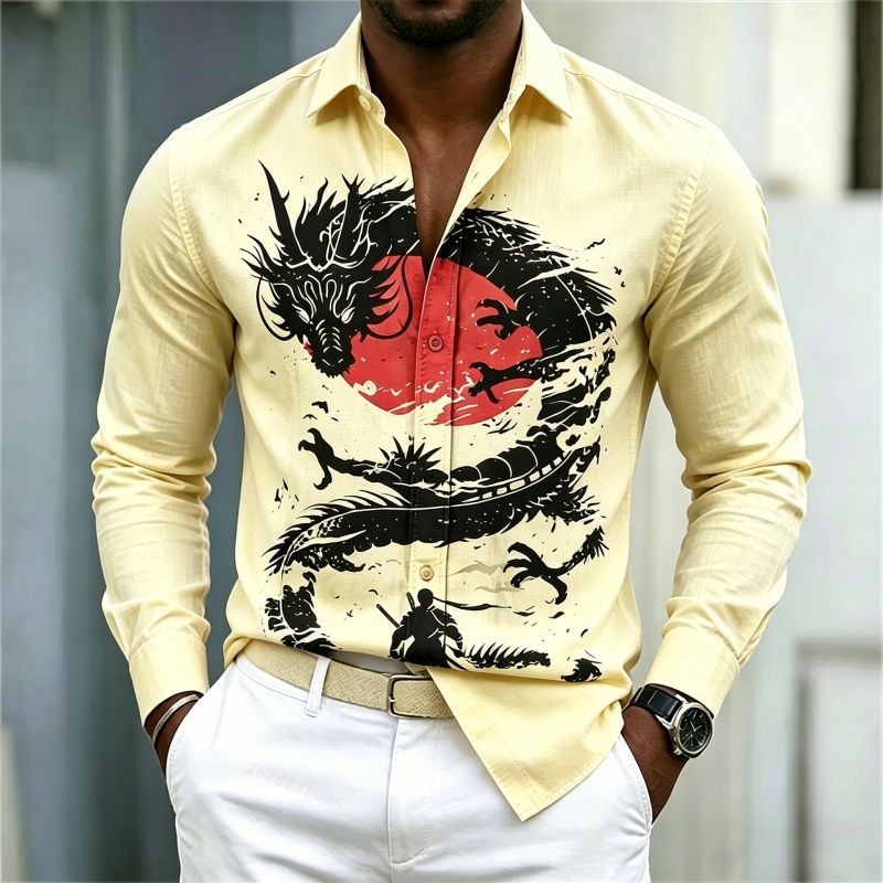 2026 New Men's Shirt White Bla - Street For Fashion recension och pris