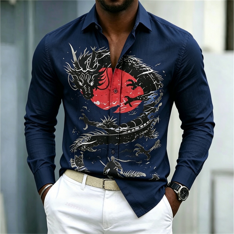 2026 New Men's Shirt White Bla - Street For Fashion recension och pris