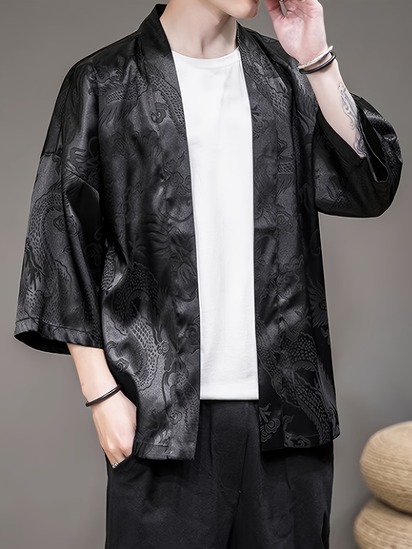 2026 Summer Men's Kimono 3D Pr - Street Fashion Clothing recension och pris