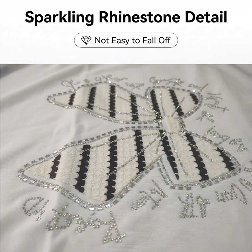 Women's Butterfly Embroidery R - Longline Tee Oversized recension och pris