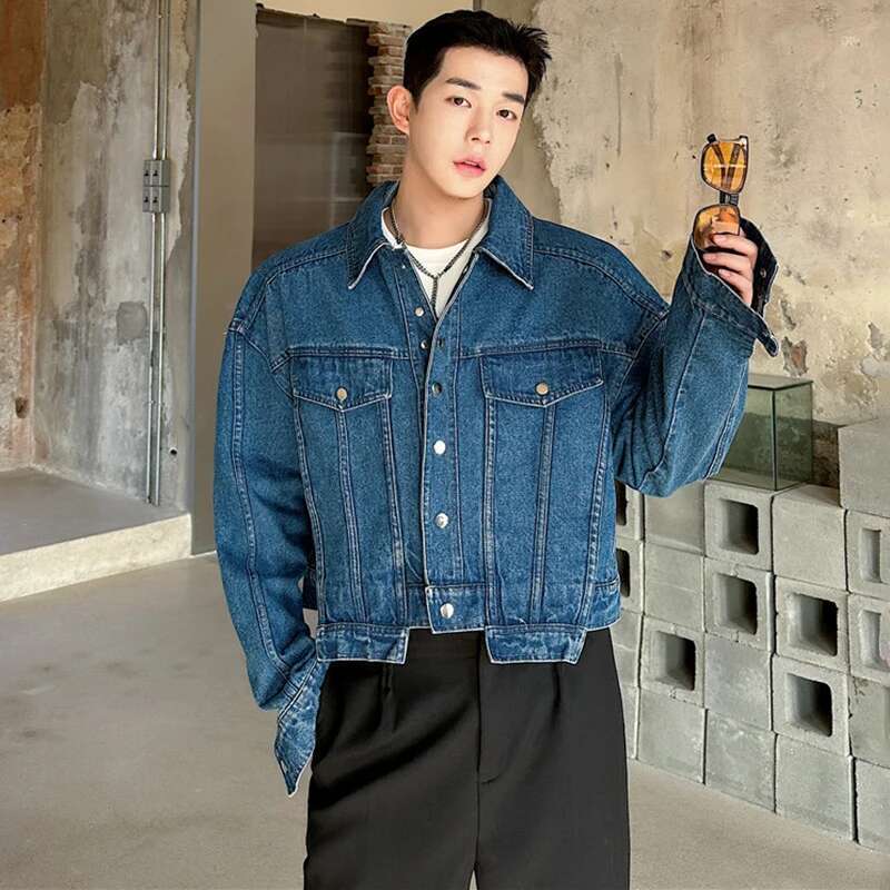LUZHEN Personality Denim Short - Street Fashion Men 2025 recension och pris