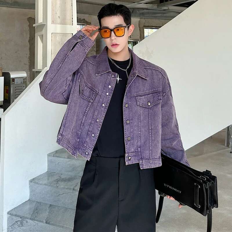 LUZHEN Personality Denim Short - Street Fashion Men 2025 recension och pris