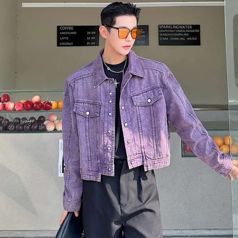 LUZHEN Personality Denim Short - Street Fashion Men 2025 recension och pris