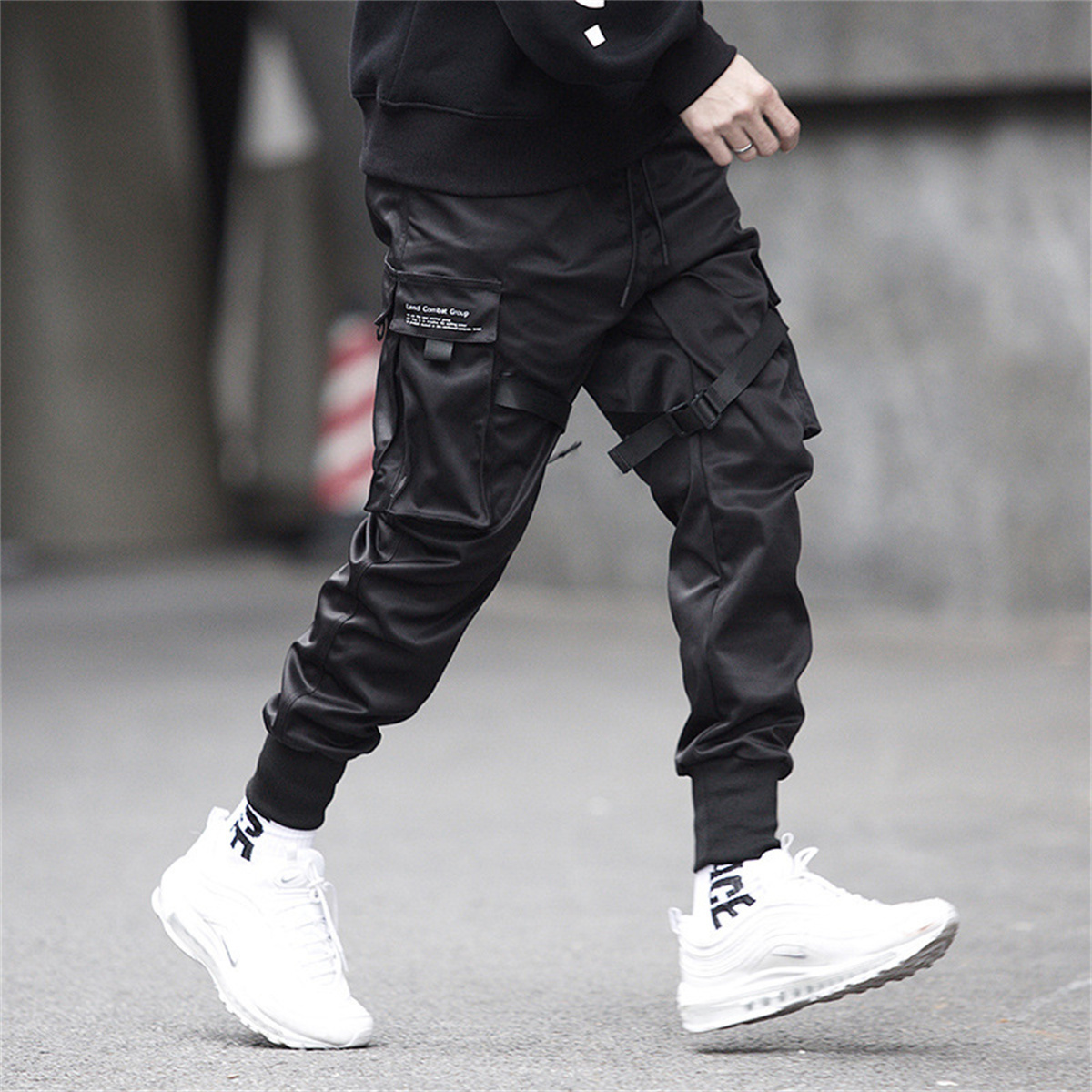 Black Hip Hop Cargo Pants Summ - Street Fashion In Korea recension och pris