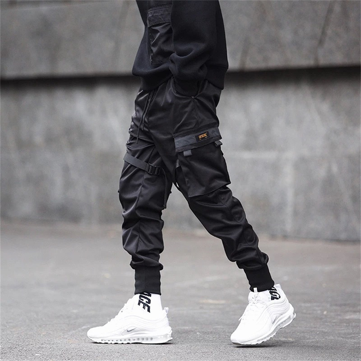 Black Hip Hop Cargo Pants Summ - Street Fashion In Korea recension och pris