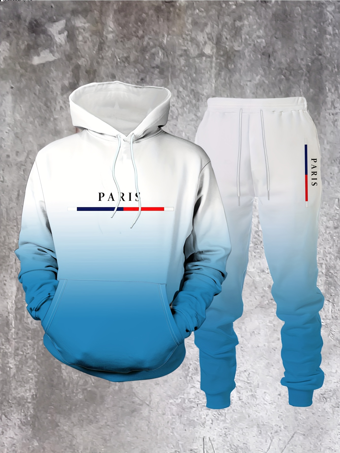 Gradient Color Paris Tracksuit - Street Fashion Outfit For Men recension och pris