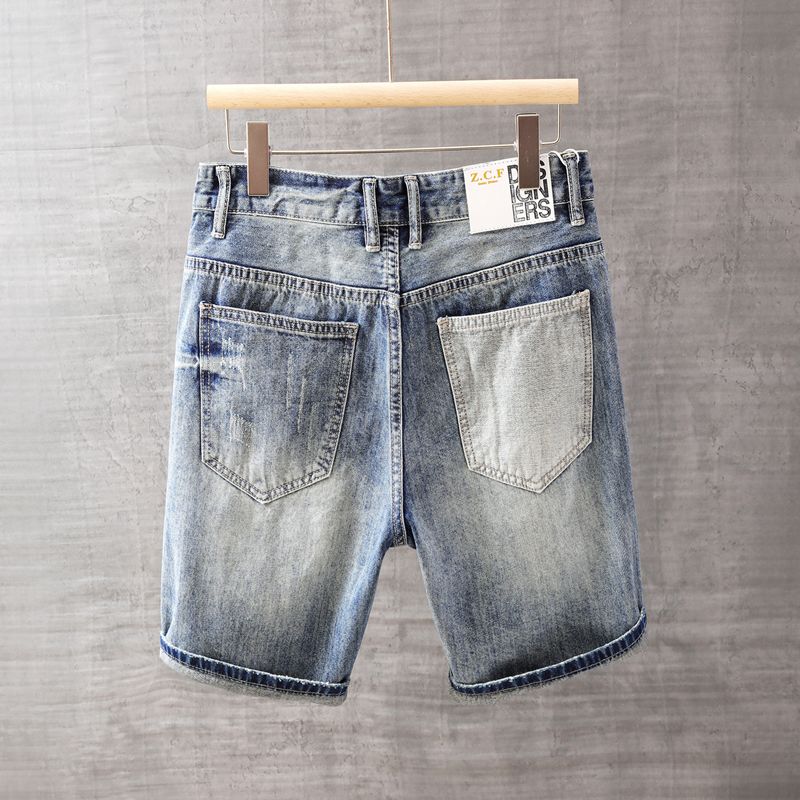 Men's Short Jeans Pants with P - Street Fashion In Korea recension och pris