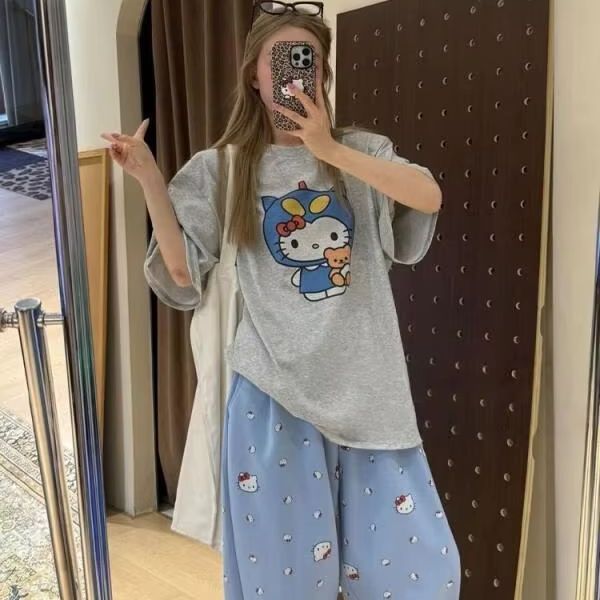 Short Sleeved Hello Kitty Prin - Street For Fashion recension och pris