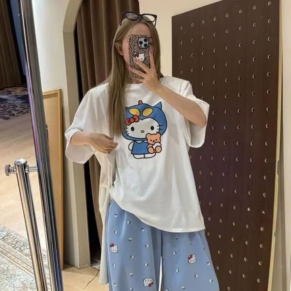 Short Sleeved Hello Kitty Prin - Street For Fashion recension och pris