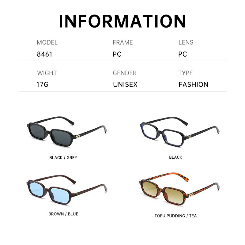New Small Square Frame Sunglas - Street Fashion Photography recension och pris