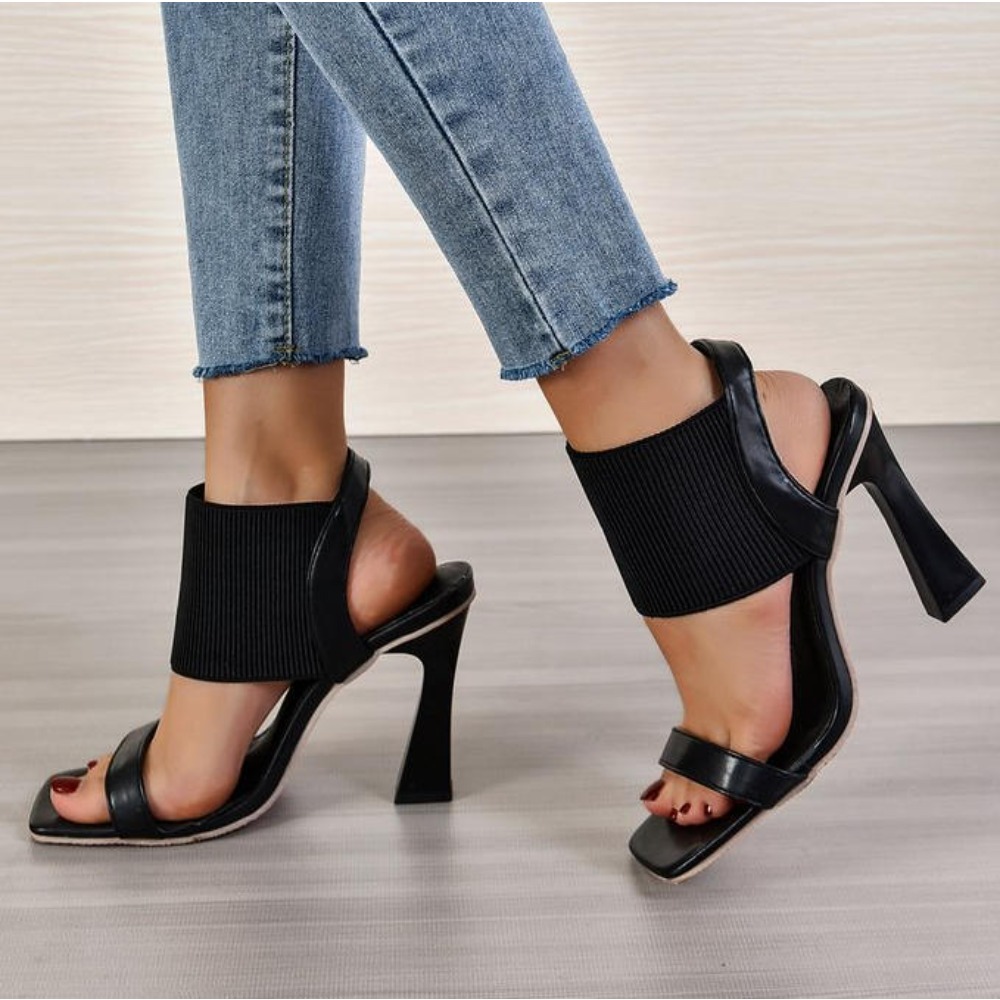 Square Toe High Heeled Sandal  - Street Fashion Rome recension och pris