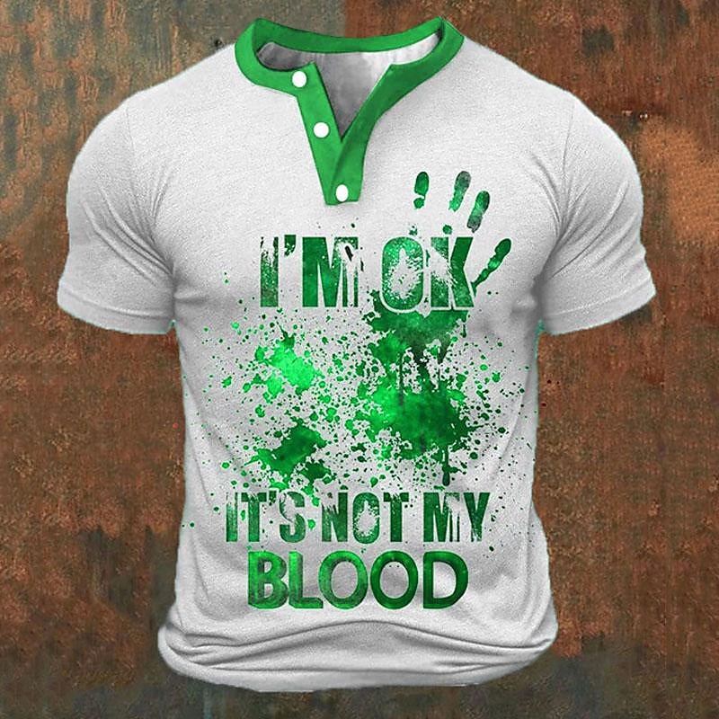 Funny 3D Letter Print Men's He - Street Fashion Clothing recension och pris
