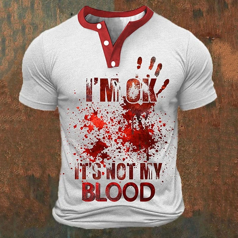 Funny 3D Letter Print Men's He - Street Fashion Clothing recension och pris