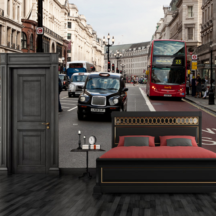 Custom 3D City street scene mu - Street Fashion Wallpaper recension och pris