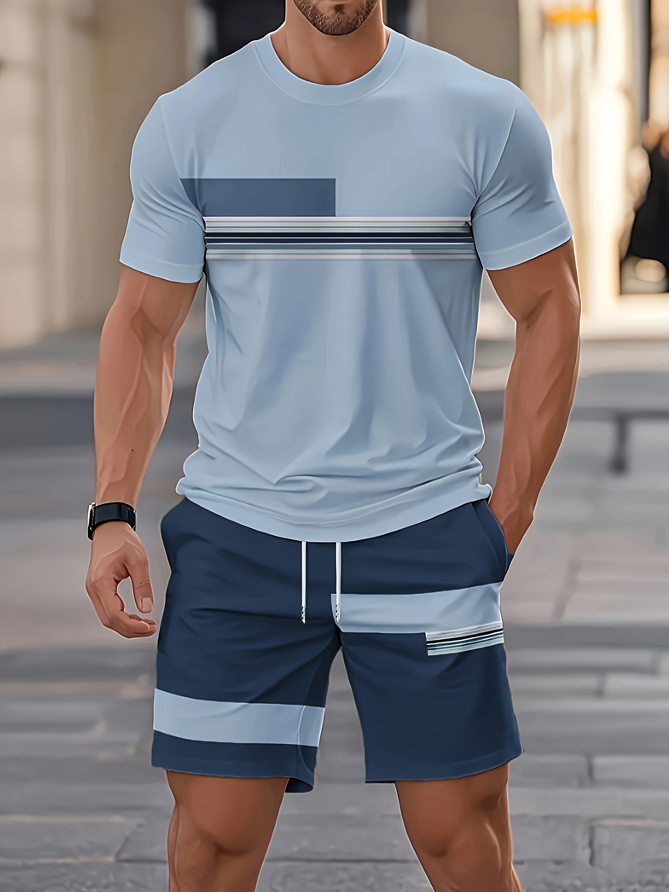 Summer Men's Sets Casual O-nec - Street Fashion Outfit For Men recension och pris
