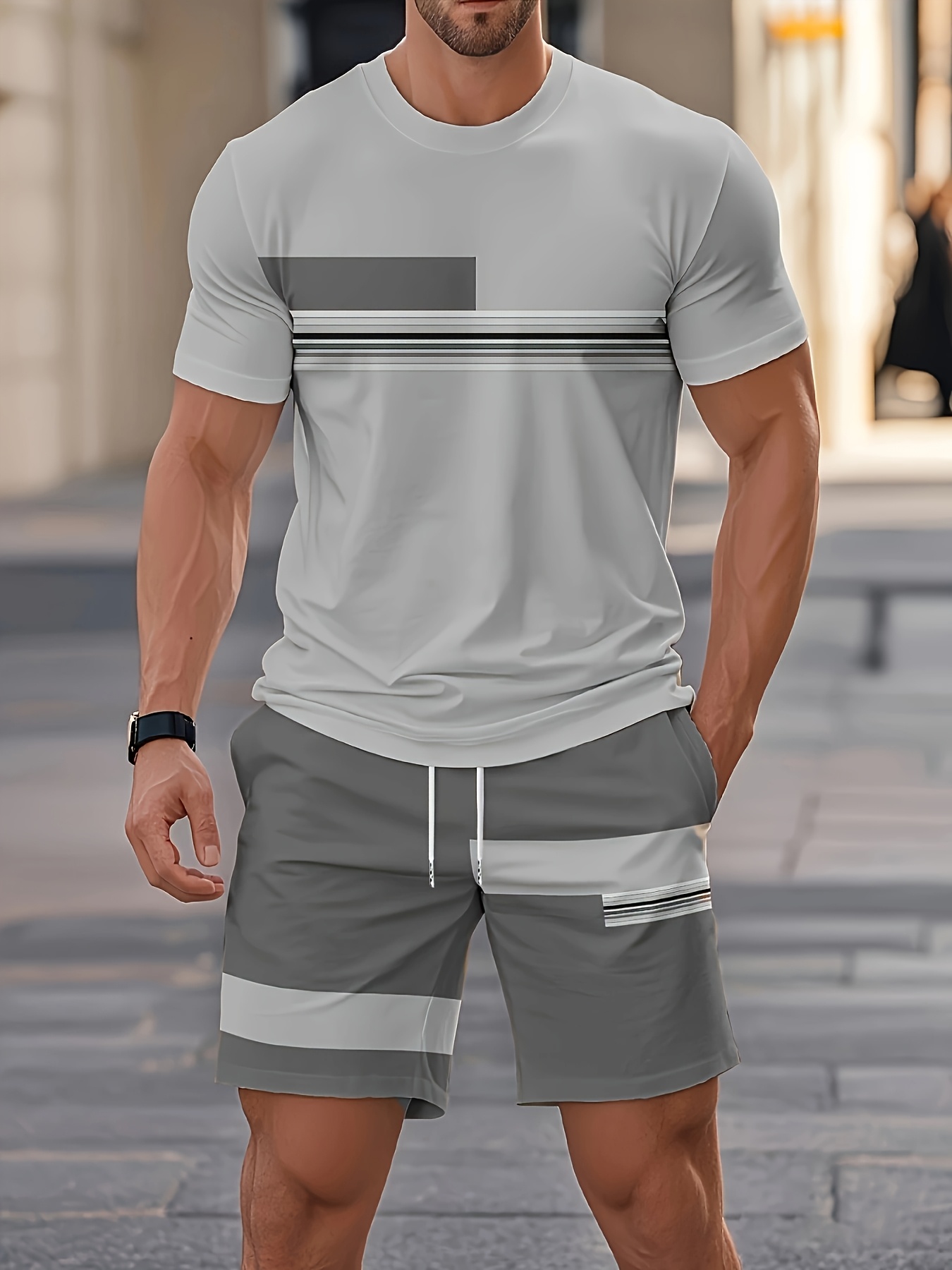 Summer Men's Sets Casual O-nec - Street Fashion Outfit For Men recension och pris