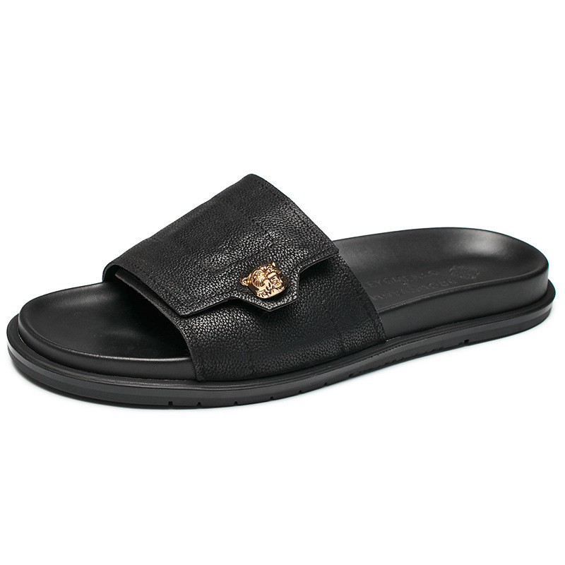 2025 New Genuine Leather Slipp - Street Fashion Men 2025 recension och pris