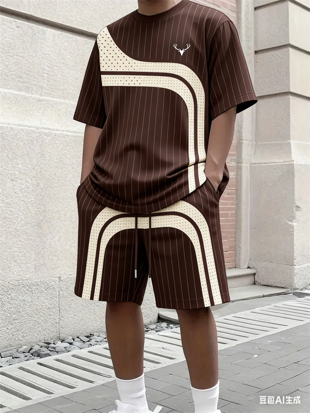 Fashion Summer Men's Stripe Pr - Street Fashion Clothing recension och pris