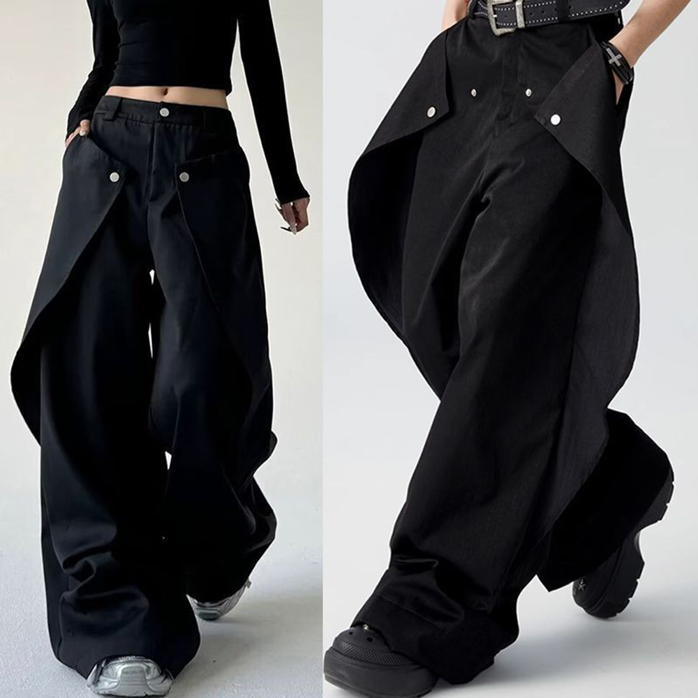 Mens Trousers Stitching Double - Street Fashion Men 2025 recension och pris
