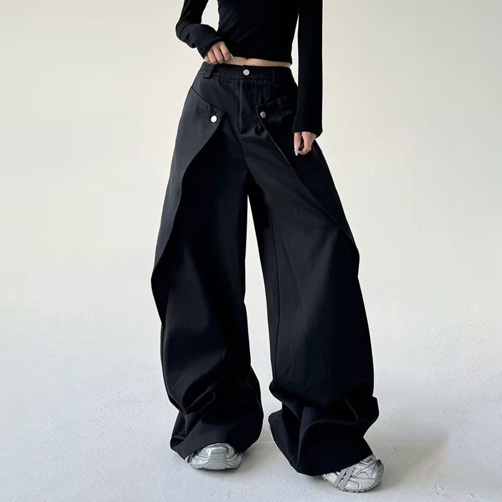 Mens Trousers Stitching Double - Street Fashion Men 2025 recension och pris