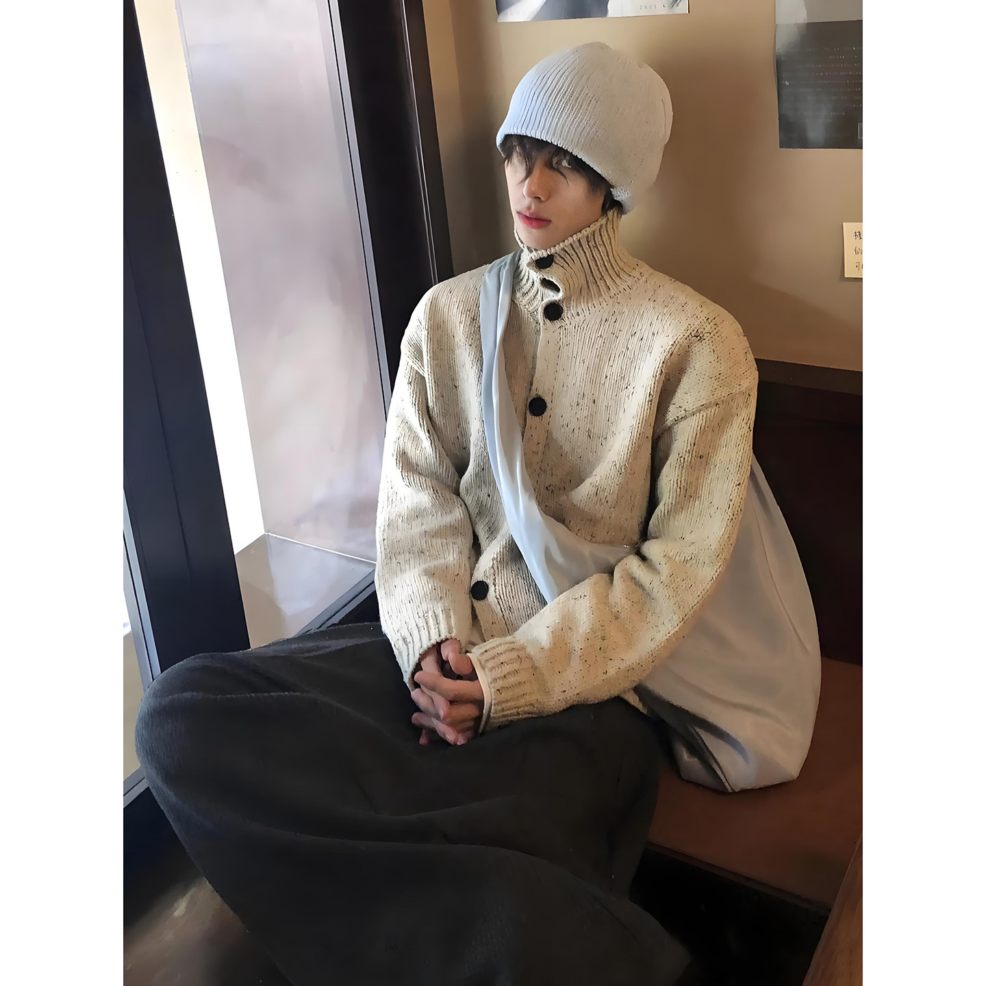 Fur Collar Pullovers Blancos M - Street Fashion Culture recension och pris
