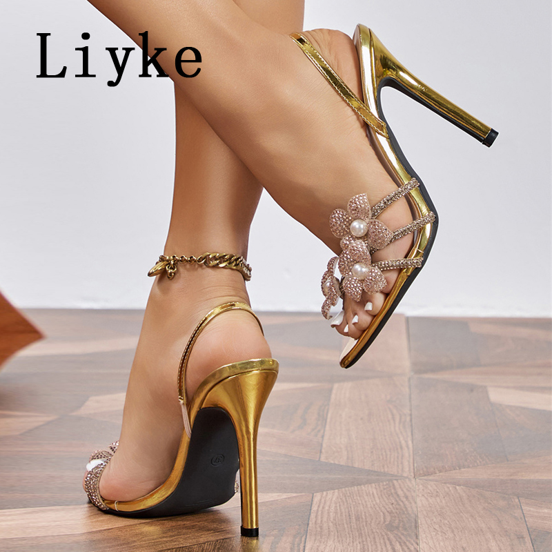 Liyke Sexy Pearl Crystal Flowe - Street Fashion Ladies recension och pris