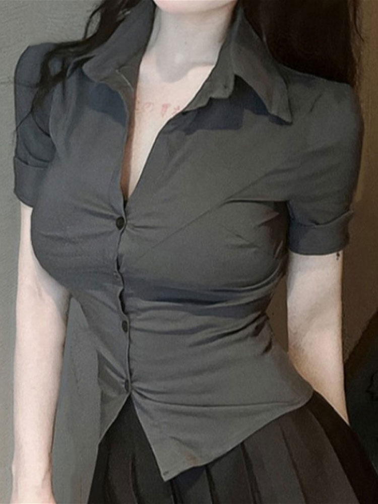 Fashion Woman Blouse Elastic S - Street Fashion In Korea recension och pris